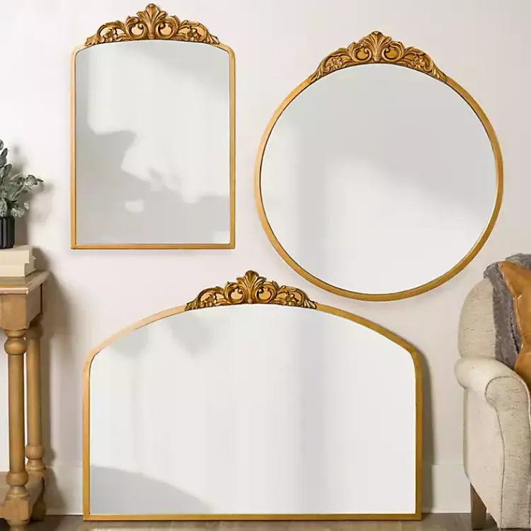 Decorative Mirrors-Kirklands Home Gold Lana Ornate Arch Wall Mirror