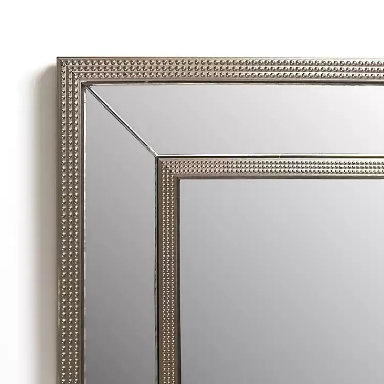 Decorative Mirrors-Kirklands Home Luxe Silver Beaded Wall Mirror