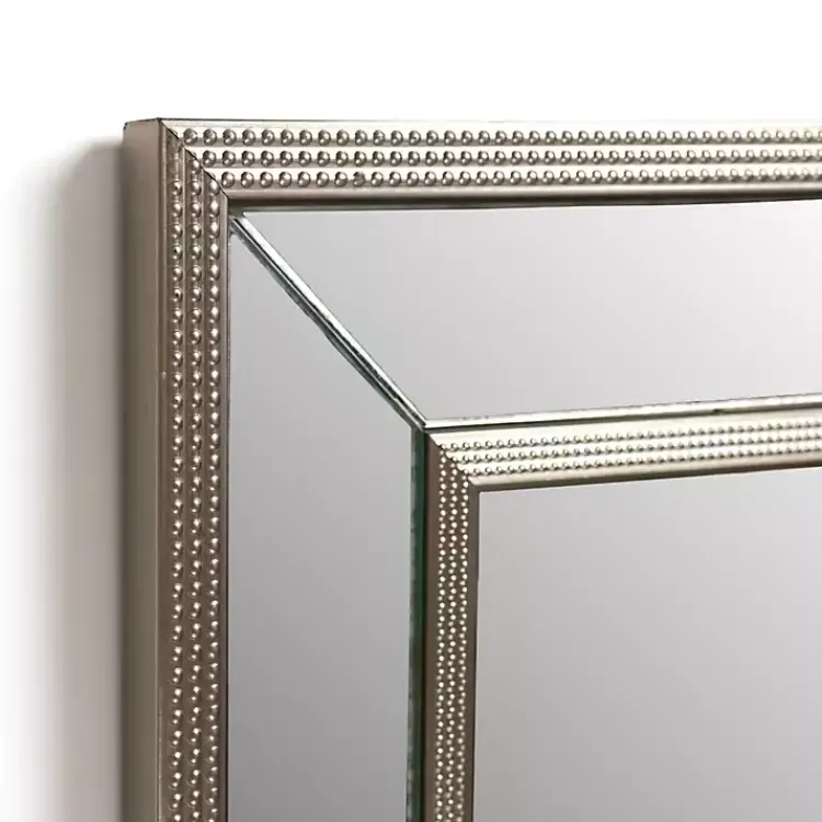 Decorative Mirrors-Kirklands Home Luxe Silver Beaded Wall Mirror