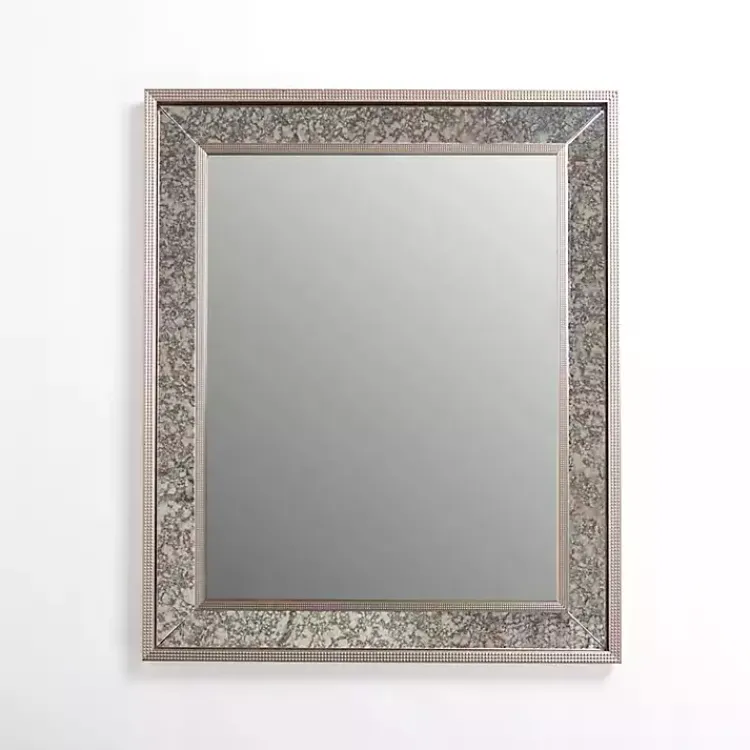 Decorative Mirrors-Kirklands Home Luxe Silver Antique Frame Wall Mirror, 35 in.
