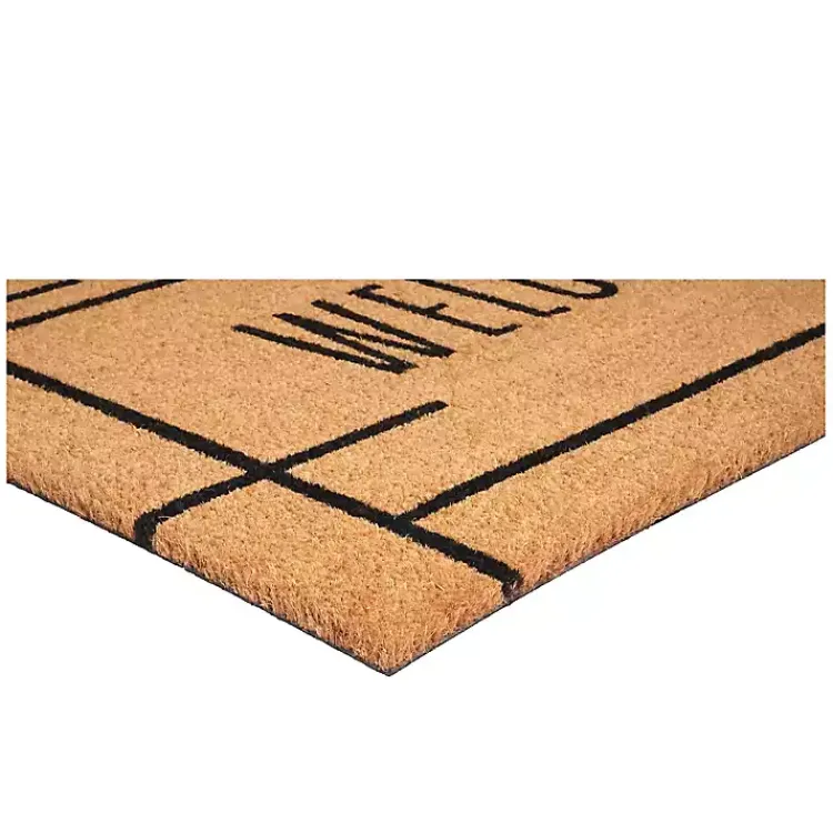 Doormats-Kirklands Home Welcome Natural Linear Doormat Brown