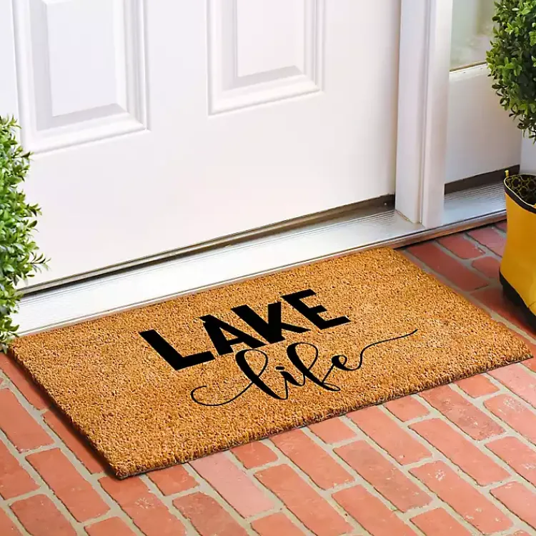 Doormats-Kirklands Home Lake Life Script Doormat