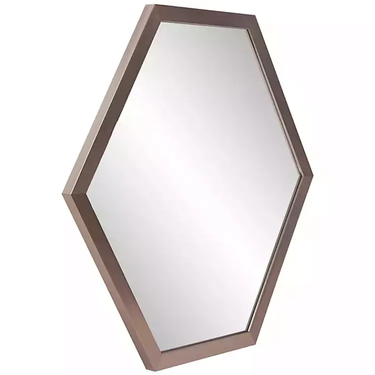Decorative Mirrors-Kirklands Home Graphite Hexagon Wall Mirror