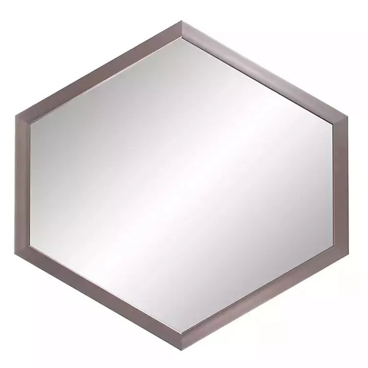 Decorative Mirrors-Kirklands Home Graphite Hexagon Wall Mirror