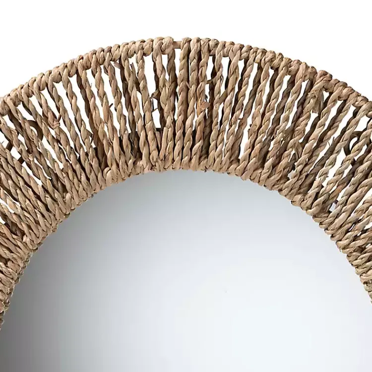 Decorative Mirrors-Kirklands Home Oval Elwyn Seagrass Wall Mirror