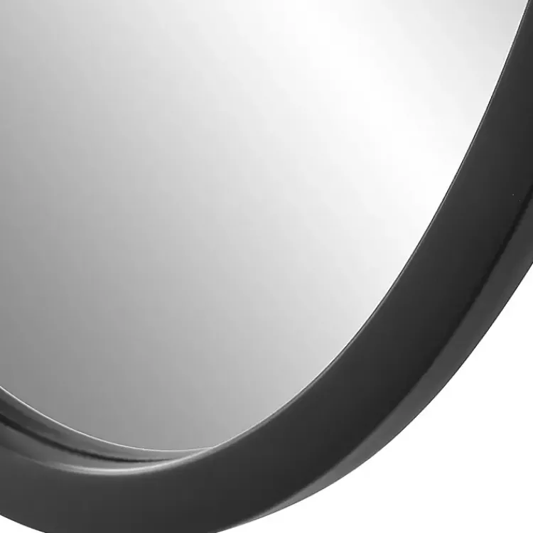 Decorative Mirrors-Kirklands Home Matte Black Modern Asymmetrical Wall Mirror