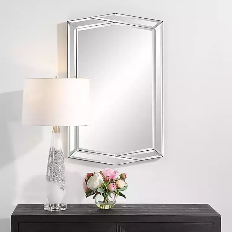 Decorative Mirrors-Kirklands Home Overlapping Asymmetrical Bevel Wall Mirror