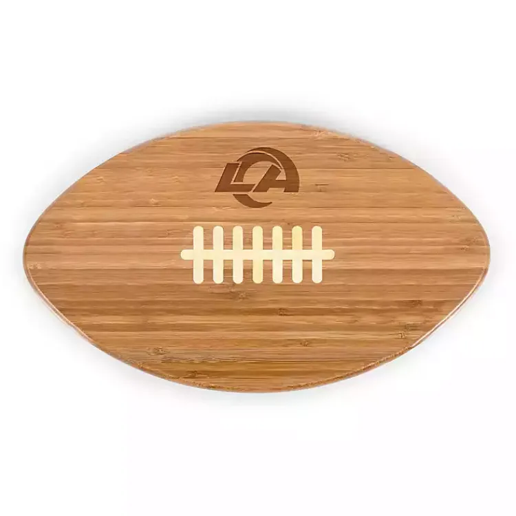 Serving & Entertaining-Kirklands Home Los Angeles Rams Bamboo Football Cutting Board Tan