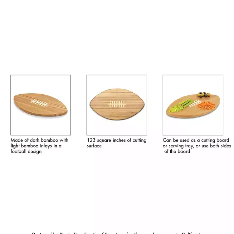 Serving & Entertaining-Kirklands Home Los Angeles Rams Bamboo Football Cutting Board Tan