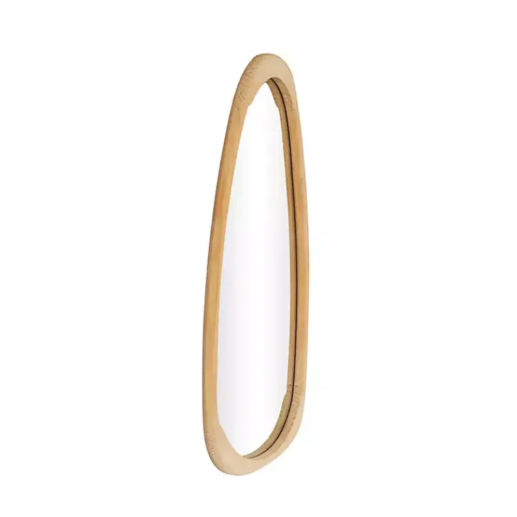 Decorative Mirrors-Kirklands Home Oval Natural Wood Wall Mirror