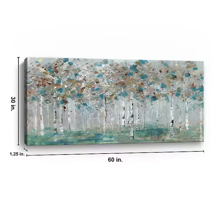 Canvas Art-Kirklands Home Teal Forest Canvas Art Print Blue