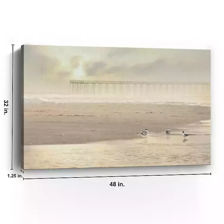 Canvas Art-Kirklands Home Ocean City Pier Canvas Art Print Tan