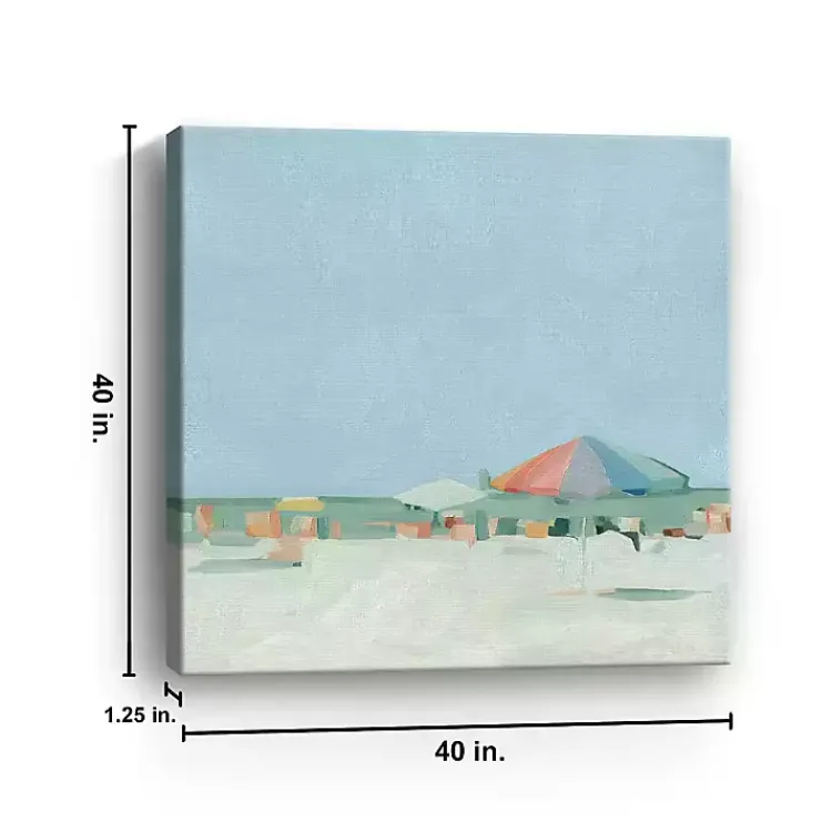 Canvas Art-Kirklands Home Colorful Beach Summer Pallete Canvas Art Print Blue