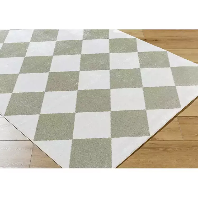 Area Rugs-Kirklands Home Warm Gray Checkered Area Rug, 5x7