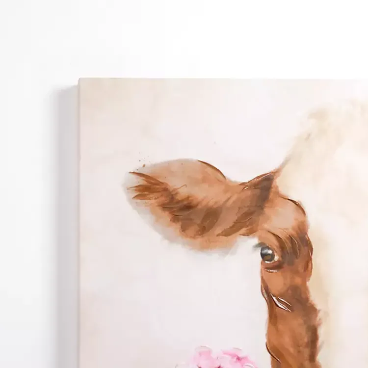 Canvas Art-Kirklands Home Hydrangea Cow Canvas Art Print