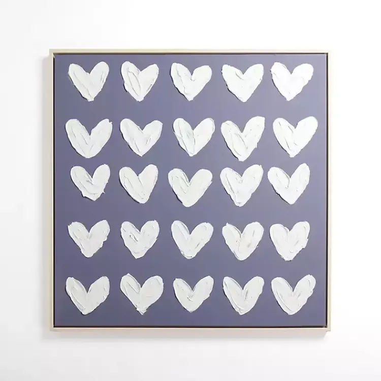 Canvas Art-Kirklands Home Stucco Hearts Framed Canvas Art Prints