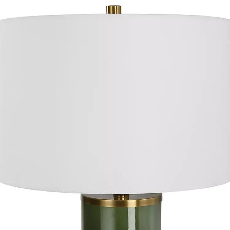 Table Lamps-Kirklands Home Dark Green and Gold Eva Table Lamp White