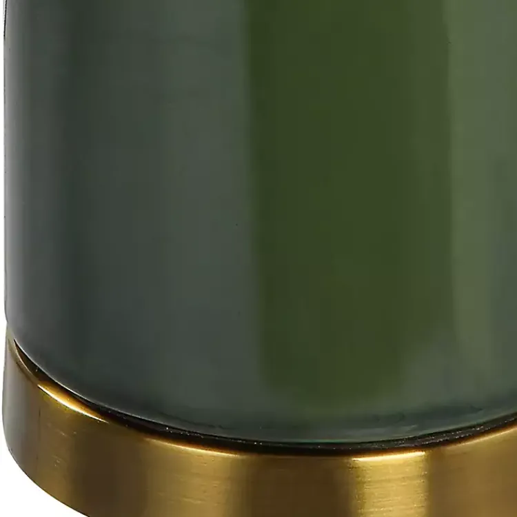 Table Lamps-Kirklands Home Dark Green and Gold Eva Table Lamp White