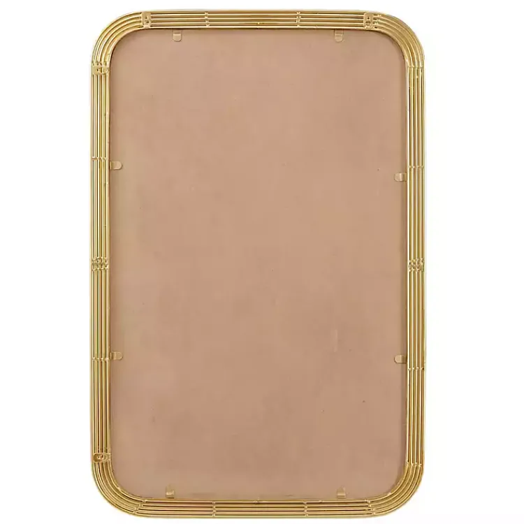 Decorative Mirrors-Kirklands Home Gold Aurelia Fluted Wall Mirror