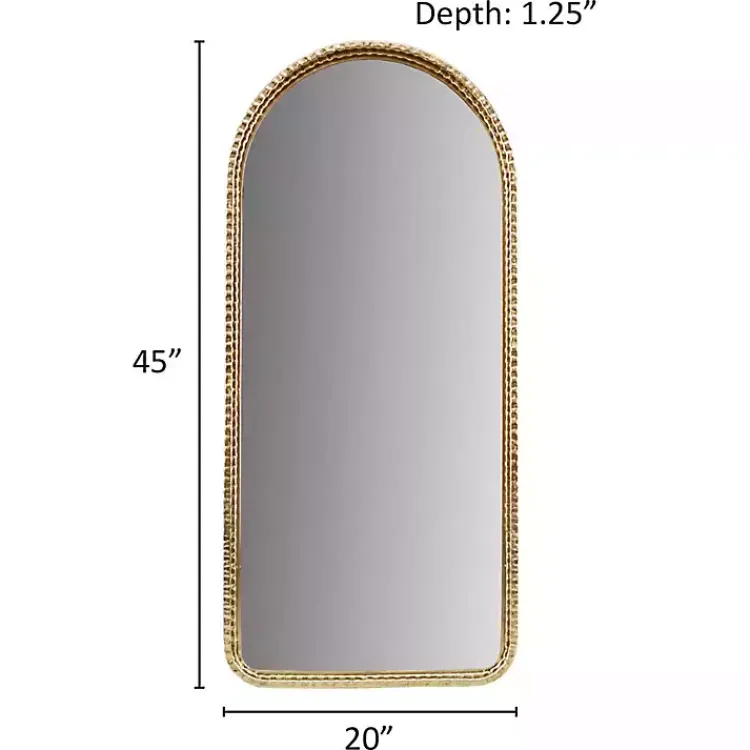 Decorative Mirrors-Kirklands Home Gold Mia Textured Arch Wall Mirror