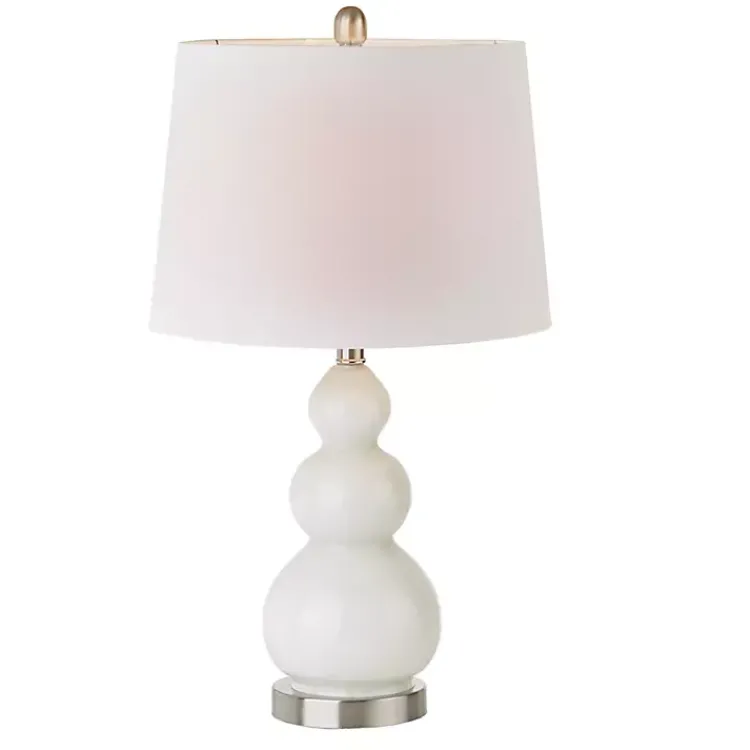 Table Lamps-Kirklands Home Glass Covey Table Lamps, Set of 2 White