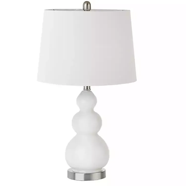 Table Lamps-Kirklands Home Glass Covey Table Lamps, Set of 2 White