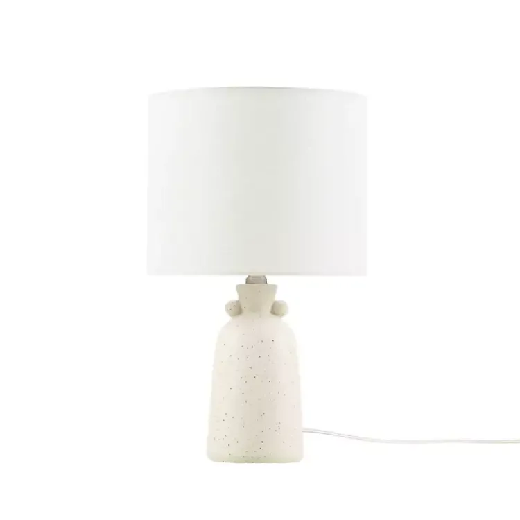 Table Lamps-Kirklands Home Cream Speckled Ceramic Table Lamp White