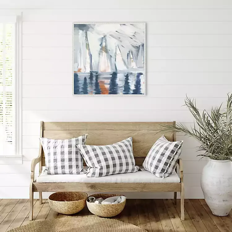 Canvas Art-Kirklands Home Sailboats in the Mist Framed Canvas Art Print