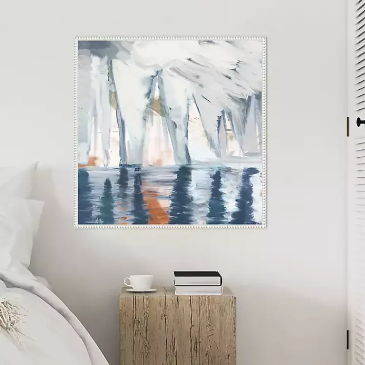 Canvas Art-Kirklands Home Sailboats in the Mist Framed Canvas Art Print