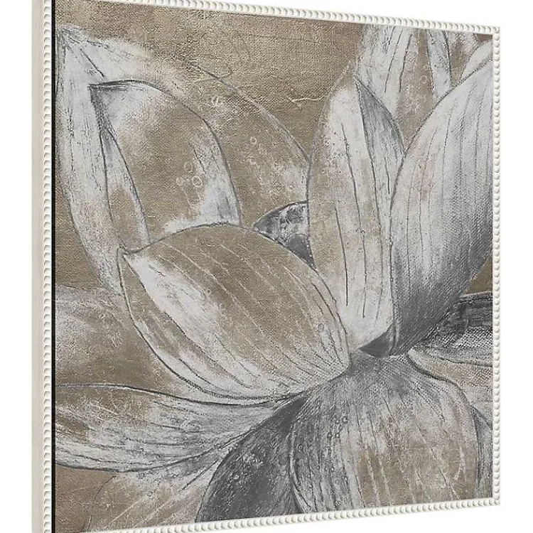 Canvas Art-Kirklands Home Lotus Blossom Framed Canvas Art Print