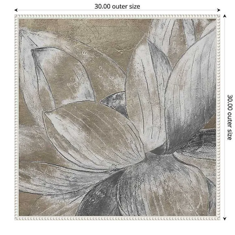 Canvas Art-Kirklands Home Lotus Blossom Framed Canvas Art Print