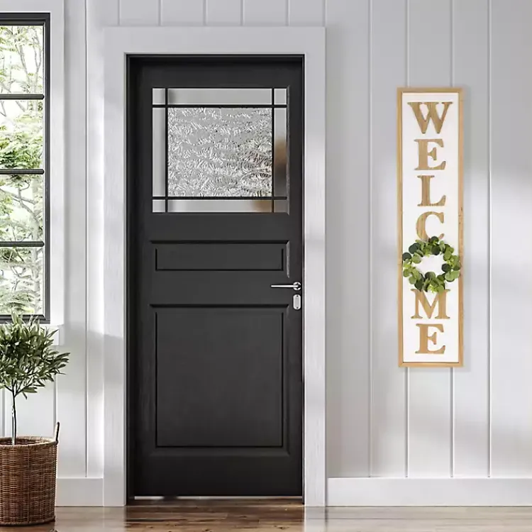 Garden Decor-Kirklands Home Welcome Eucalyptus Wreath Porch Board White