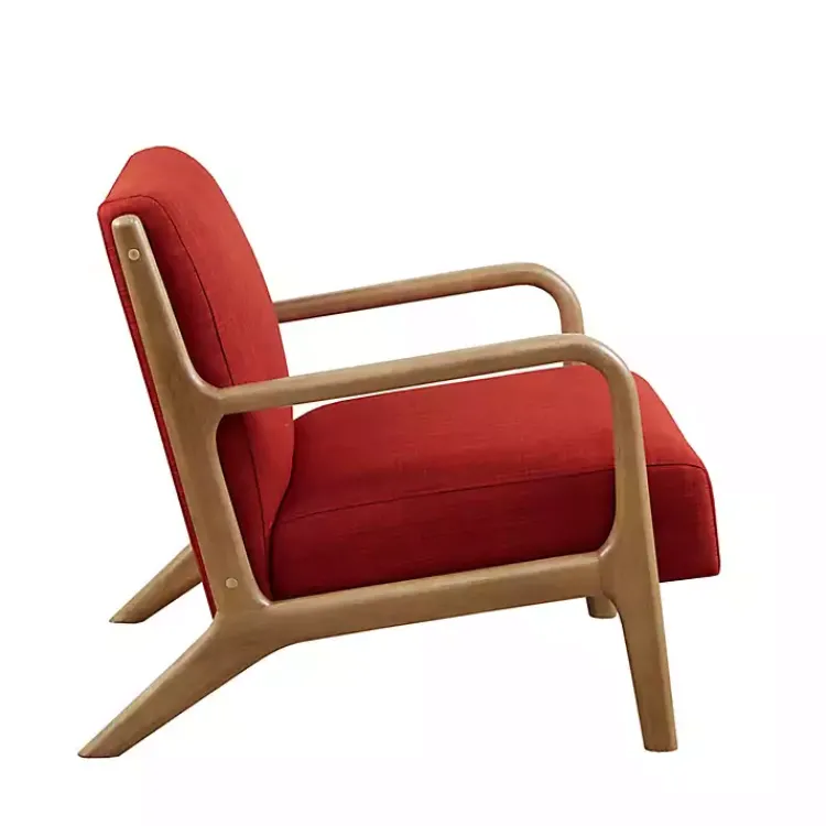 Accent Chairs-Kirklands Home Nolan Mid-Century Modern Accent Chair Red