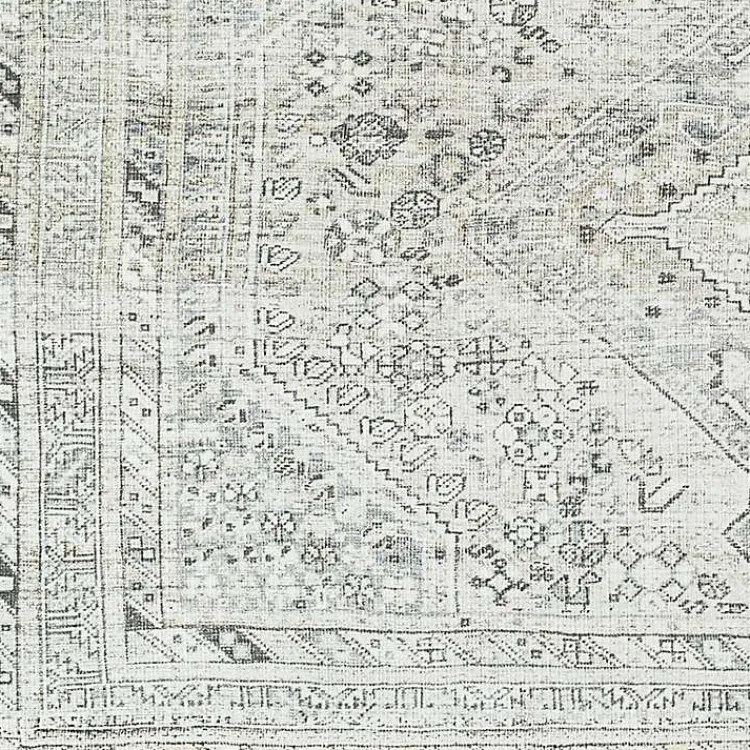 Area Rugs-Kirklands Home Cream Traditional Washable Area Rug, 6x9 Ivory