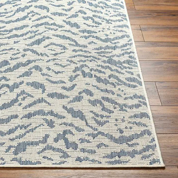 Outdoor Rugs-Kirklands Home Blue Ravello Outdoor Rug, 6x9