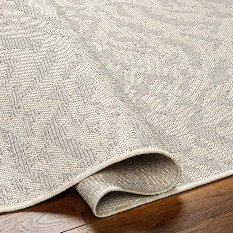 Outdoor Rugs-Kirklands Home Gray Ravello Outdoor Rug, 7x10