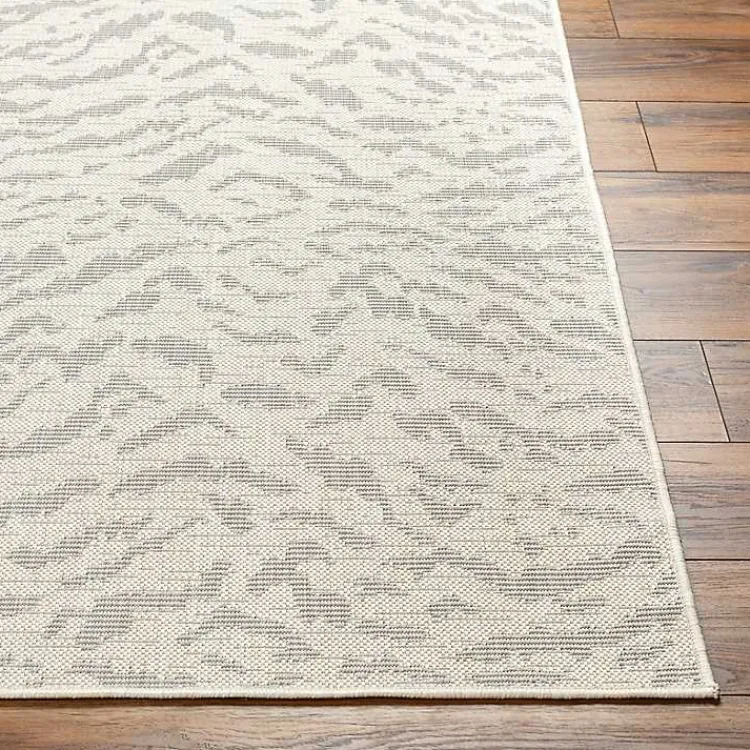 Outdoor Rugs-Kirklands Home Gray Ravello Outdoor Rug, 7x10