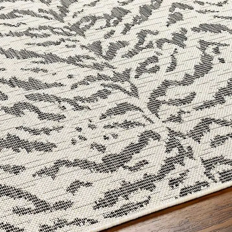 Outdoor Rugs-Kirklands Home Black Ravello Outdoor Rug, 5x7