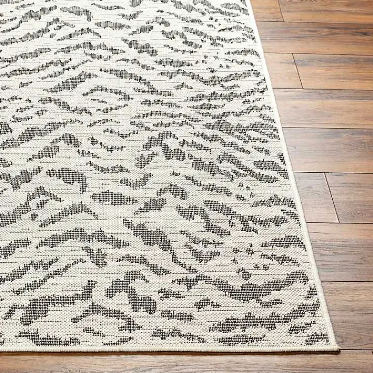 Outdoor Rugs-Kirklands Home Black Ravello Outdoor Rug, 5x7