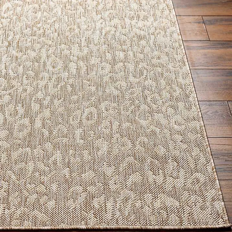 Outdoor Rugs-Kirklands Home Tan Amur Outdoor Rug, 5x7