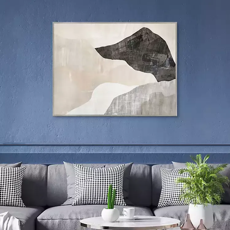 Canvas Art-Kirklands Home Modern Landscape Framed Canvas Art Print Gray