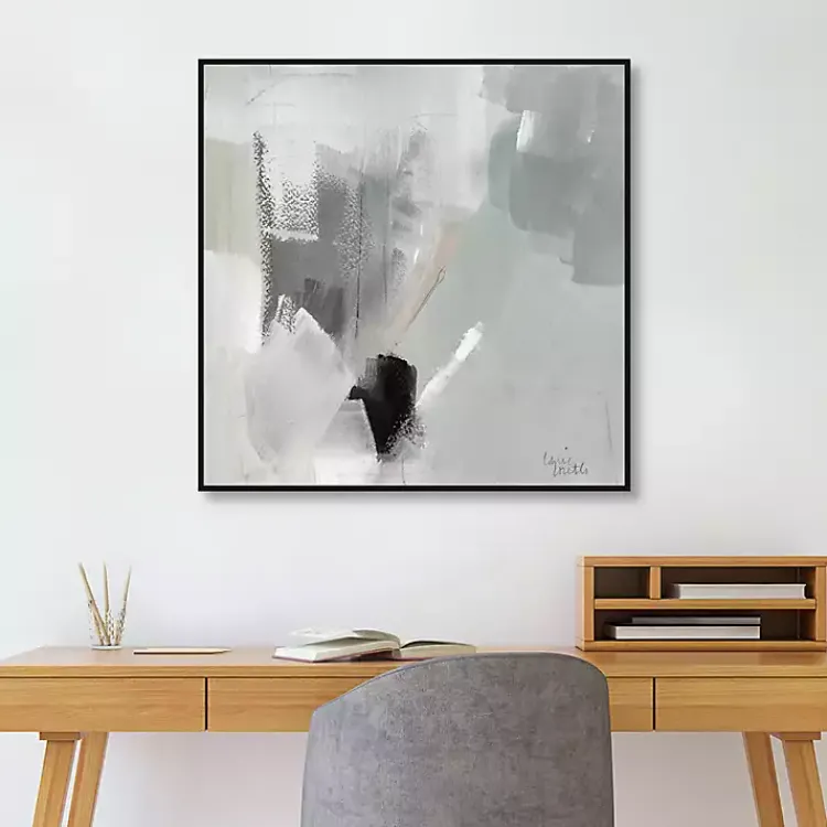 Canvas Art-Kirklands Home Quiet Framed Canvas Art Print Gray