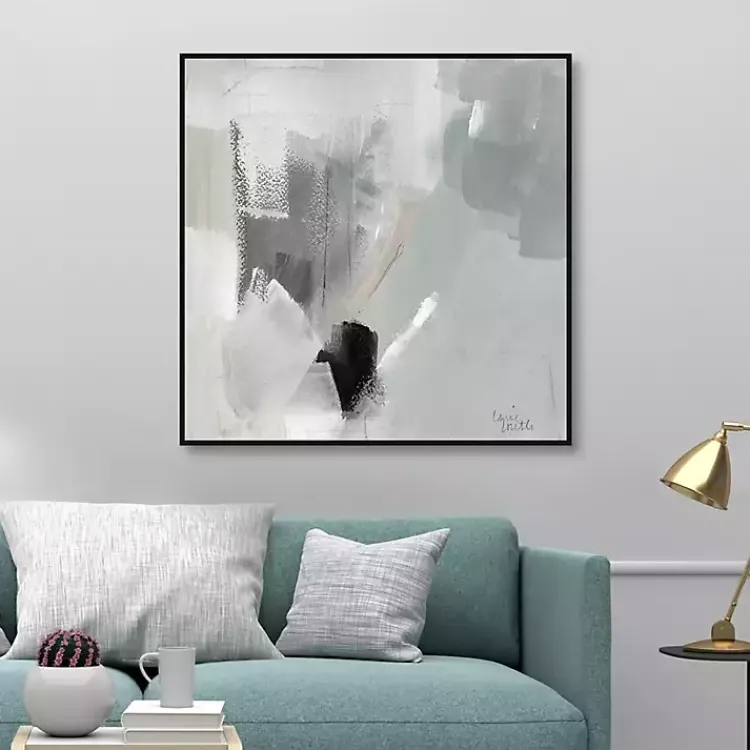 Canvas Art-Kirklands Home Quiet Framed Canvas Art Print Gray