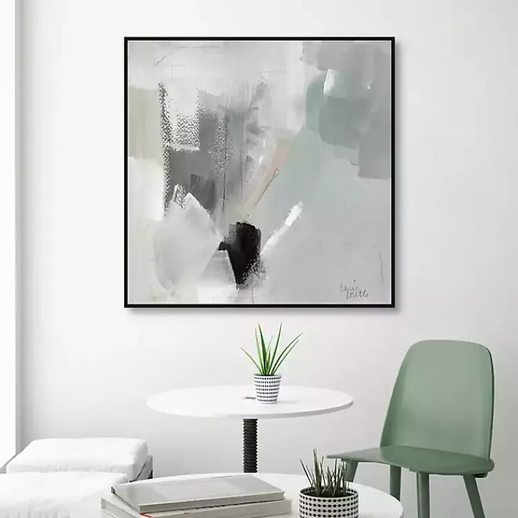 Canvas Art-Kirklands Home Quiet Framed Canvas Art Print Gray