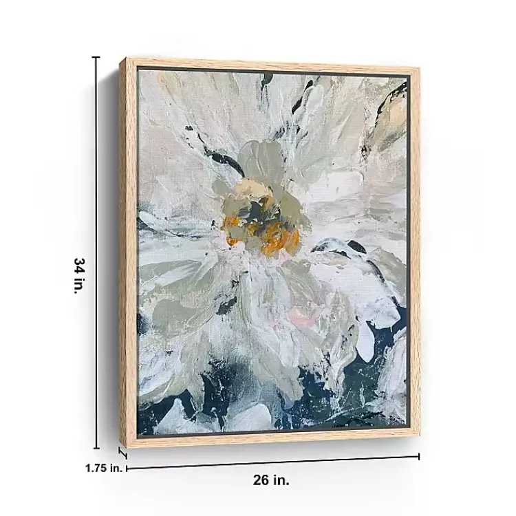 Canvas Art-Kirklands Home Flower Details Framed Canvas Art Print White