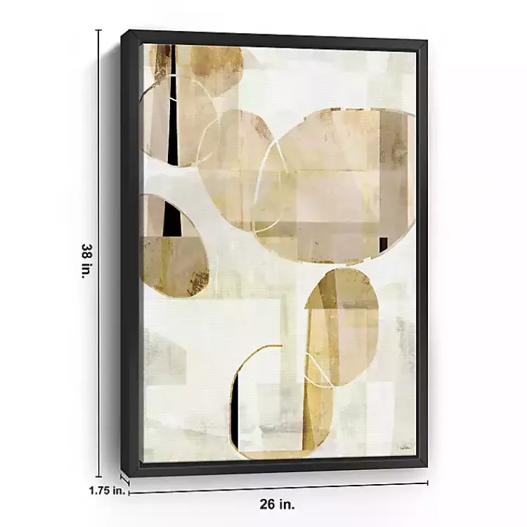 Canvas Art-Kirklands Home Brown and Tan Shapes Framed Canvas Art Print