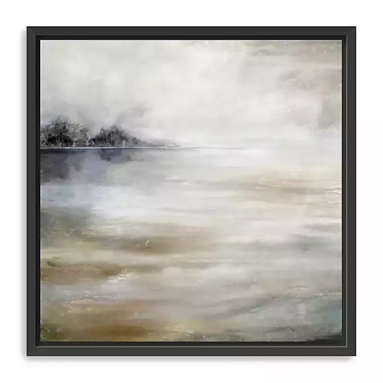 Canvas Art-Kirklands Home Morning Mist at the Lake Framed Canvas Art Print