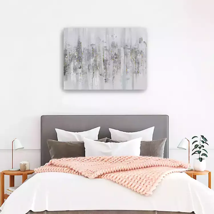 Canvas Art-Kirklands Home Neutral Columns Canvas Art Print Gray