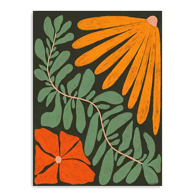 Canvas Art-Kirklands Home Plant Pattern Canvas Art Print Multi