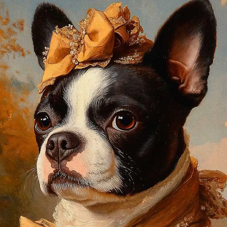 Canvas Art-Kirklands Home Lady Philippa Poshpaws Framed Art Print Multi